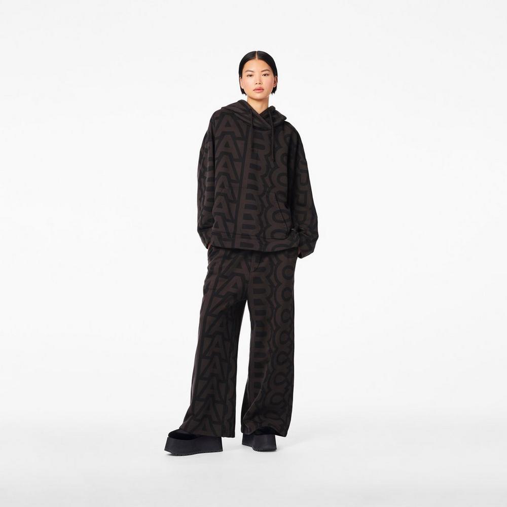 Marc Jacobs Monogram Oversized Mikiny S Kapucňou Damske Čierne | PJAW-84965