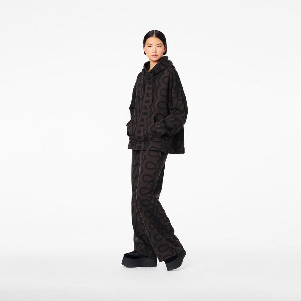 Marc Jacobs Monogram Oversized Mikiny S Kapucňou Damske Čierne | PJAW-84965