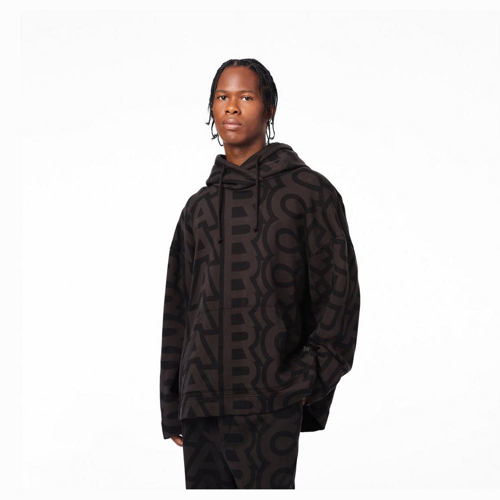 Marc Jacobs Monogram Oversized Mikiny S Kapucňou Damske Čierne | PJAW-84965
