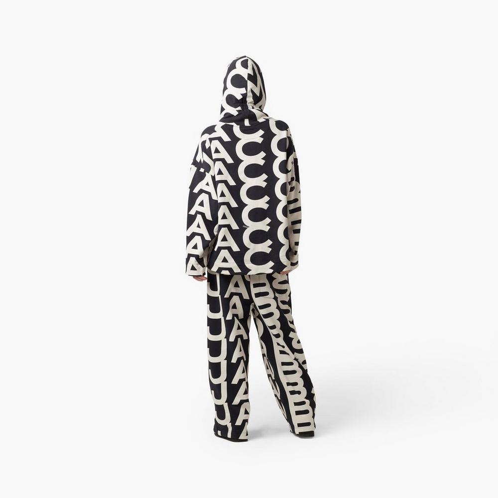 Marc Jacobs Monogram Oversized Mikiny S Kapucňou Damske Čierne | QMSA-83459