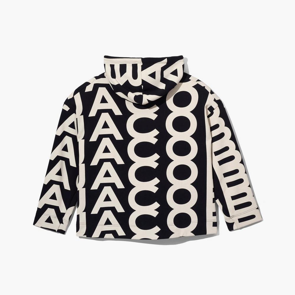 Marc Jacobs Monogram Oversized Mikiny S Kapucňou Damske Čierne | QMSA-83459