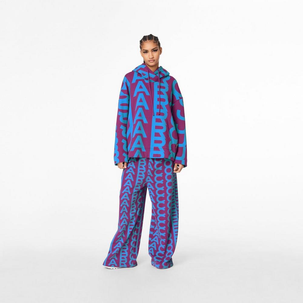Marc Jacobs Monogram Oversized Mikiny S Kapucňou Damske Nachový Modre | UQXY-52869