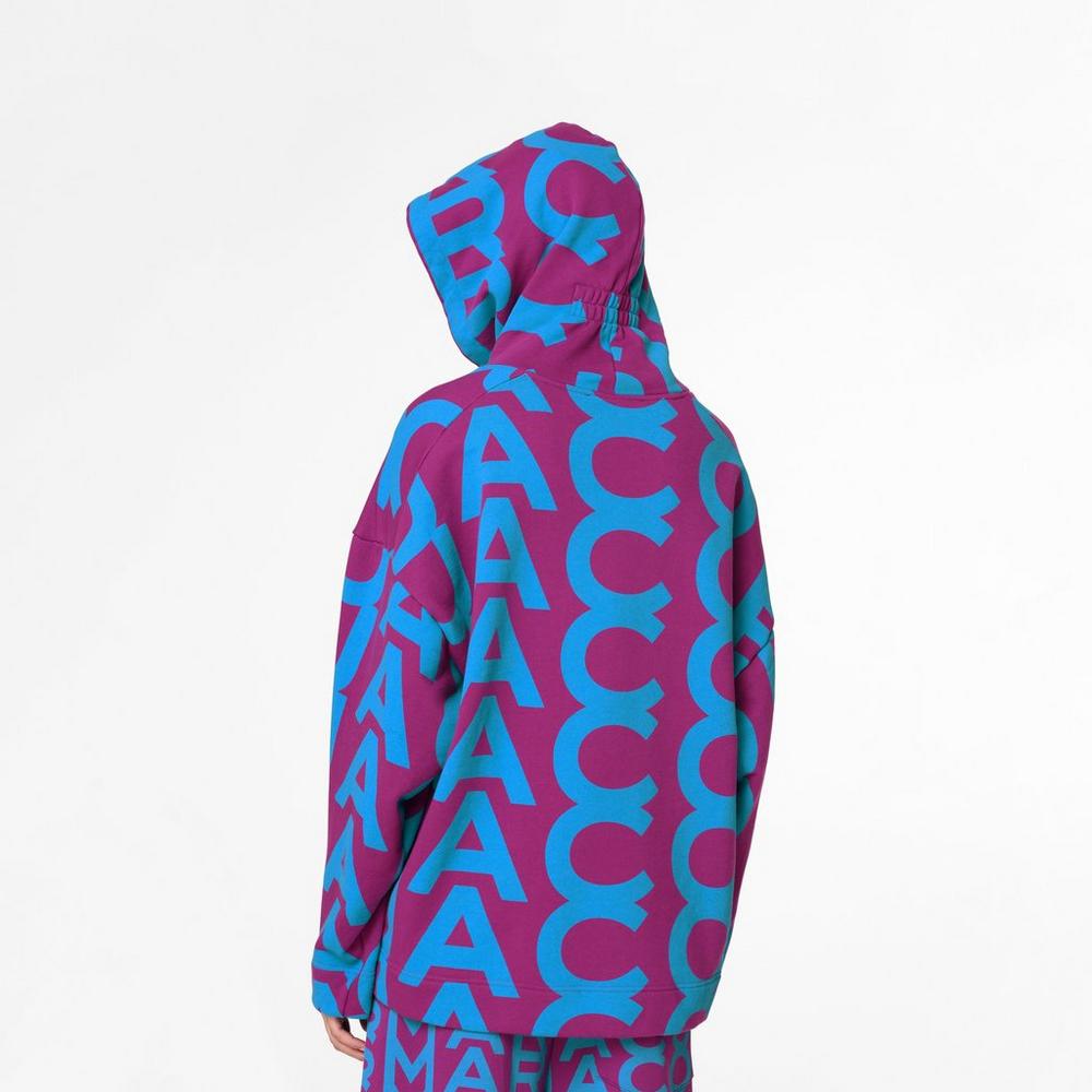Marc Jacobs Monogram Oversized Mikiny S Kapucňou Damske Nachový Modre | UQXY-52869