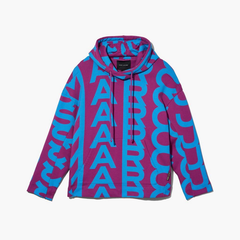 Marc Jacobs Monogram Oversized Mikiny S Kapucňou Damske Nachový Modre | UQXY-52869