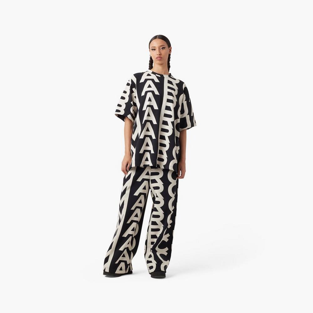 Marc Jacobs Monogram Oversized Swetpants Nohavice Damske Čierne | HJTB-41329