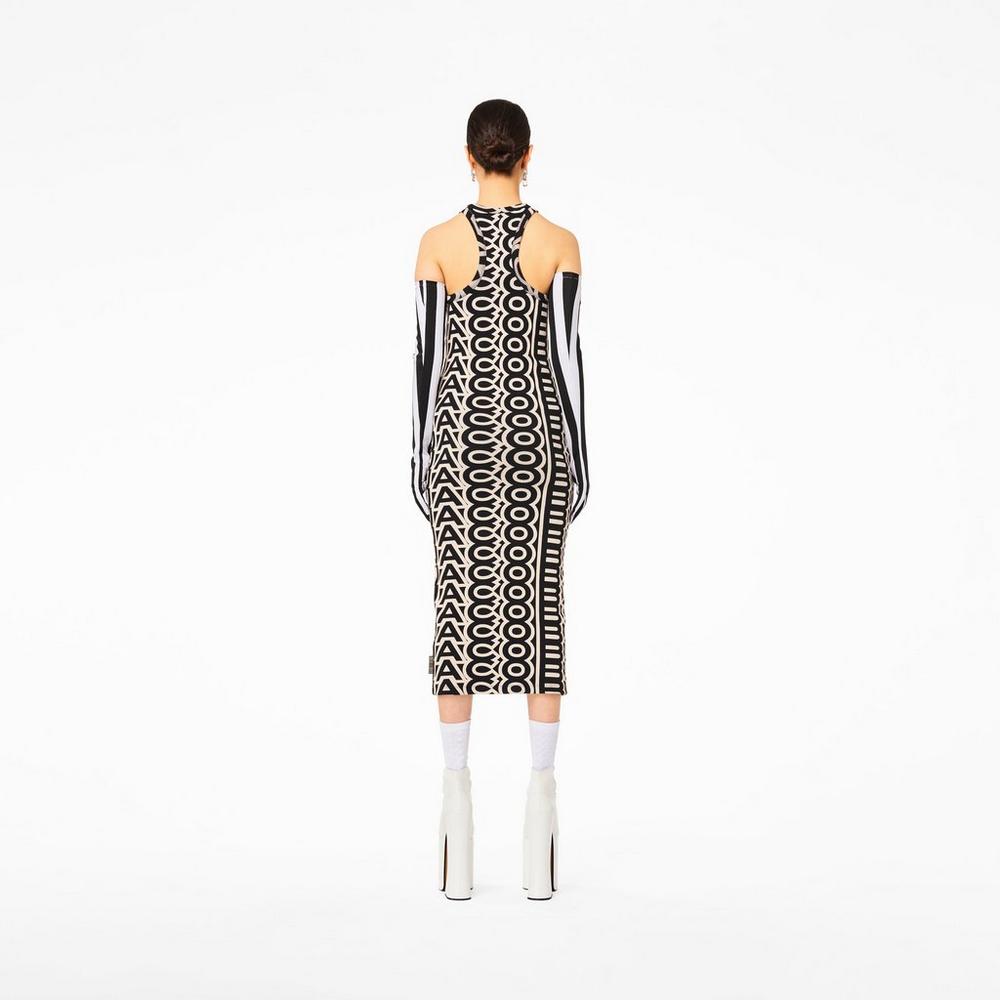 Marc Jacobs Monogram Racer Rib Saty Damske Čierne | IMTV-95234