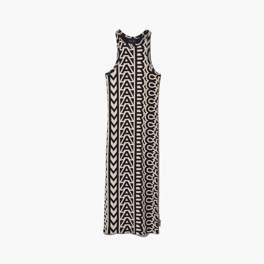 Marc Jacobs Monogram Racer Rib Saty Damske Čierne | IMTV-95234