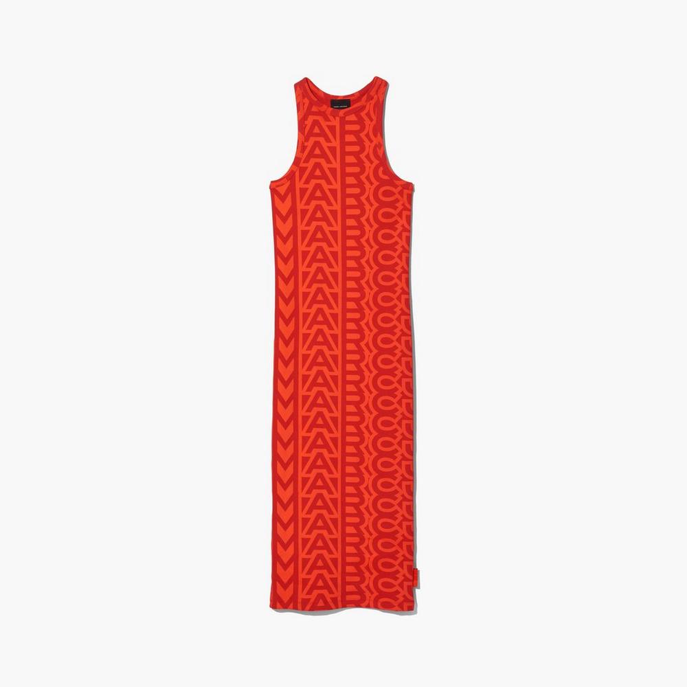 Marc Jacobs Monogram Racer Rib Saty Damske Oranžové Červené | XIGL-26309