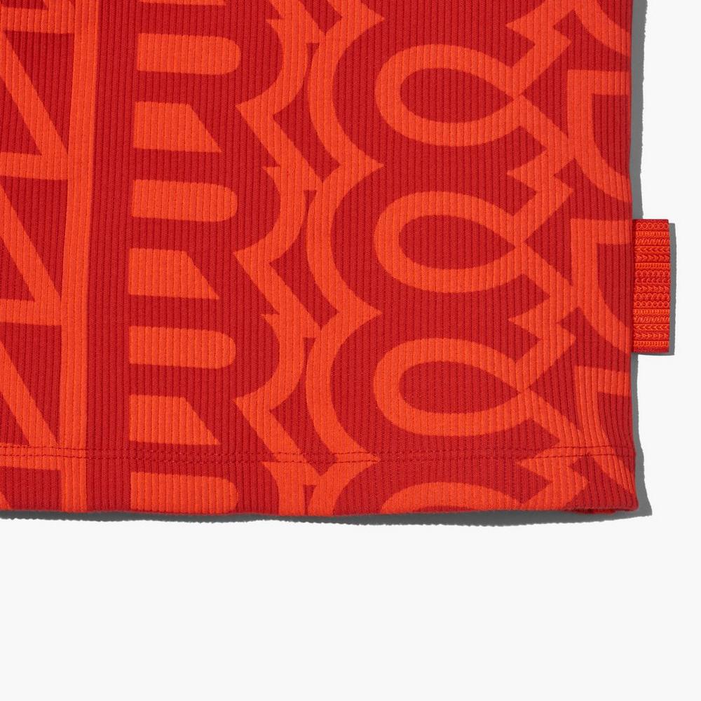Marc Jacobs Monogram Rib Tank Tielko Damske Oranžové Červené | RSCQ-68094