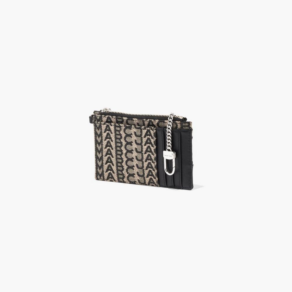 Marc Jacobs Monogram Top Zip Wristlet Male Penazenky Damske Béžové Viacfarebný | ISLG-45619