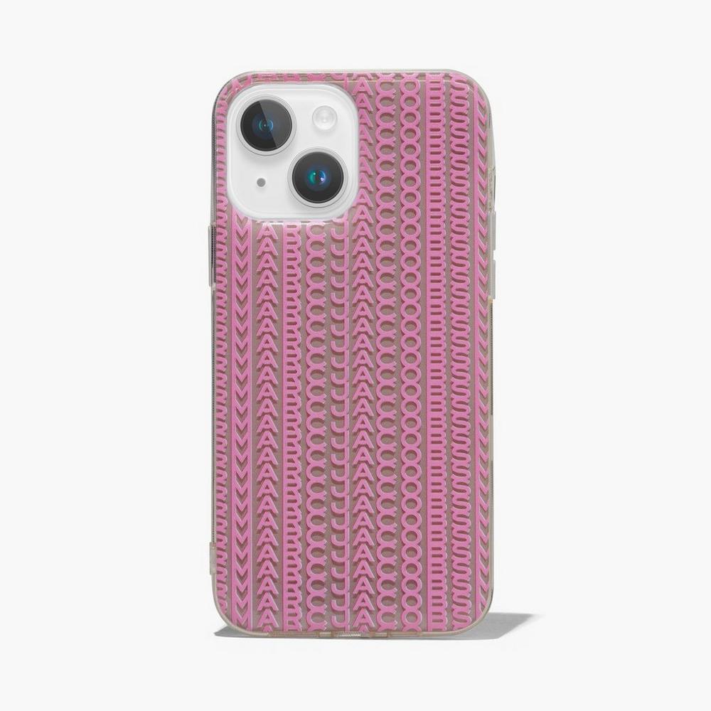 Marc Jacobs Monogram iPhone Case 14 Max Puzdro na Mobil Damske Ruzove | CVSD-53470
