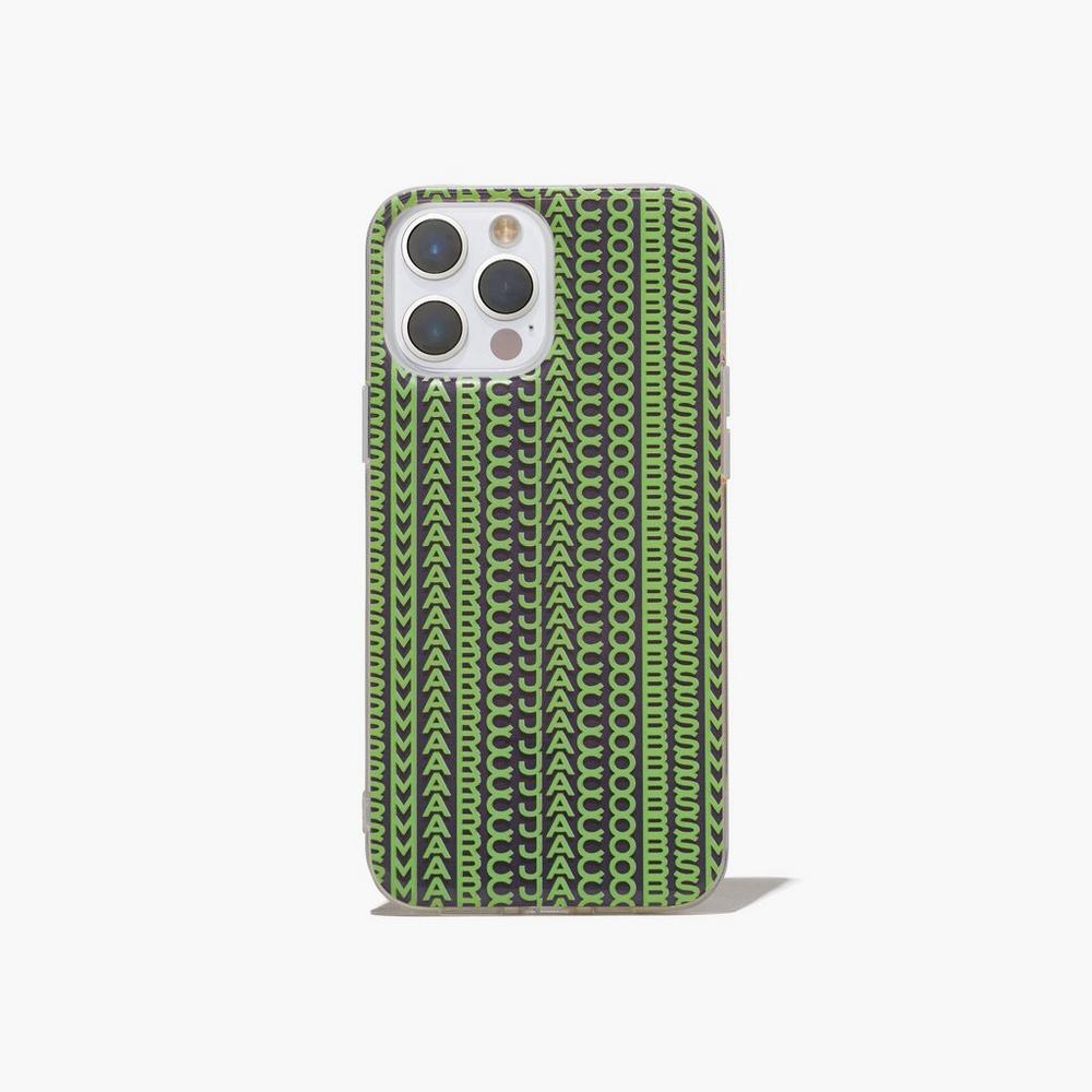 Marc Jacobs Monogram iPhone Case 14 Pro Puzdro na Mobil Damske Siva Zelene | WJPK-87902