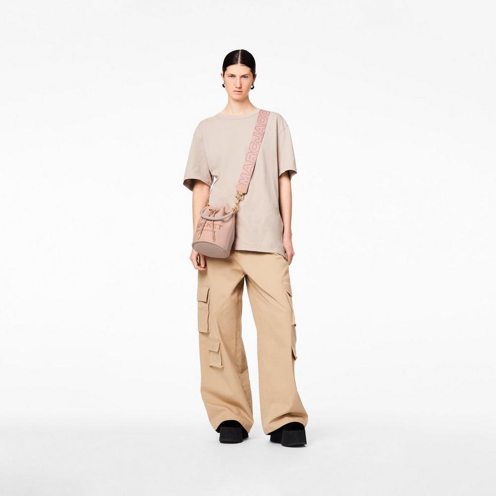 Marc Jacobs Outline Logo Webbing Strap Damske Ruzove Viacfarebný | SAUL-56928