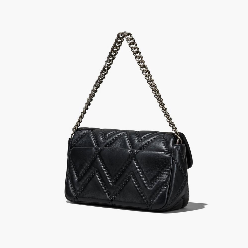 Marc Jacobs Prešívané Leather J Marc Large Taška Cez Rameno Damske Čierne | FIXQ-35982