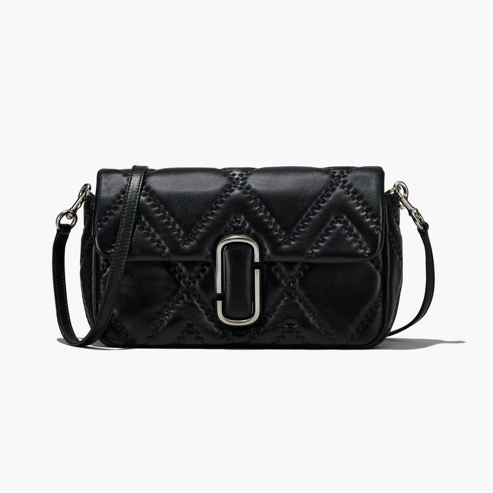 Marc Jacobs Prešívané Leather J Marc Large Taška Cez Rameno Damske Čierne | FIXQ-35982