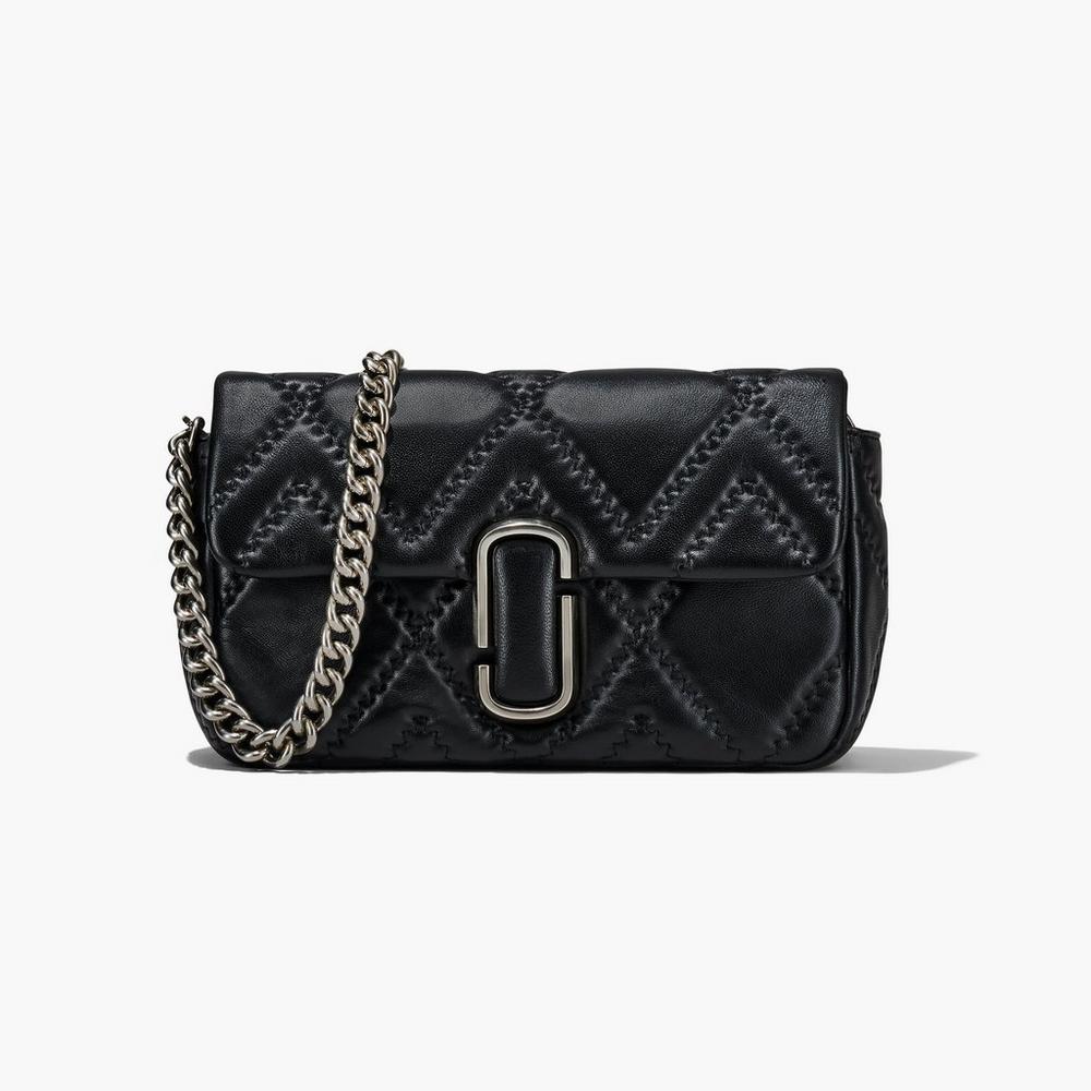 Marc Jacobs Prešívané Leather J Marc Large Taška Cez Rameno Damske Čierne | FIXQ-35982