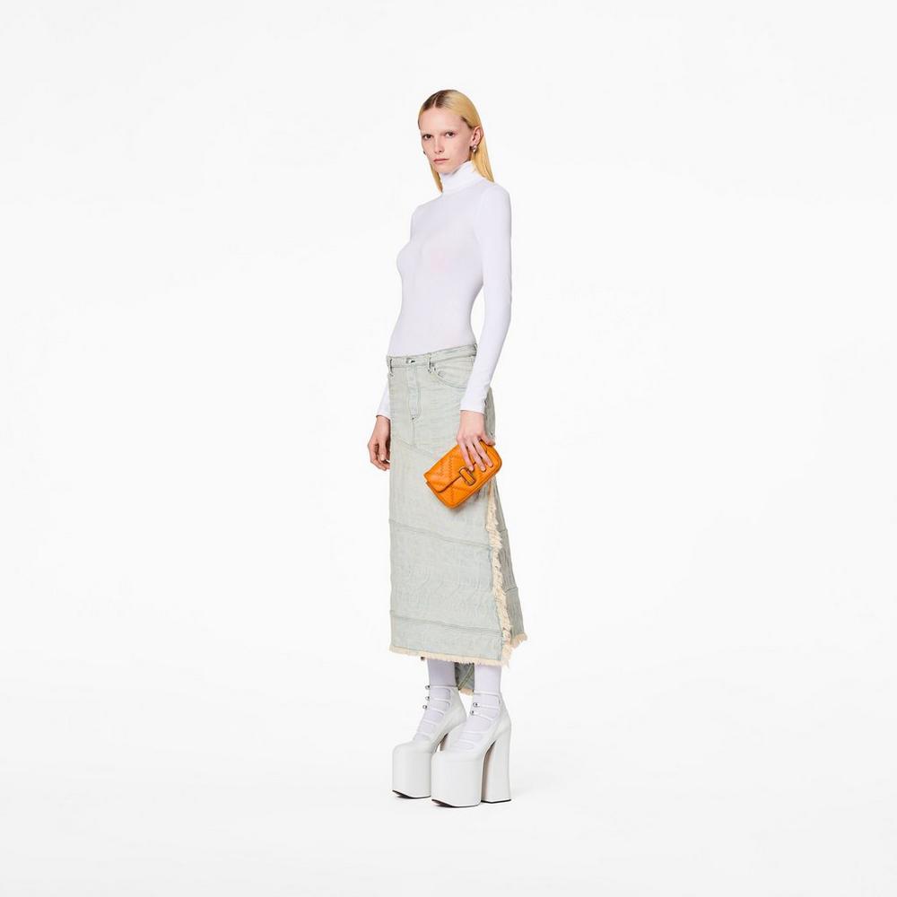 Marc Jacobs Prešívané Leather J Marc Mini Tašky Damske Darkorange | UDKZ-39675