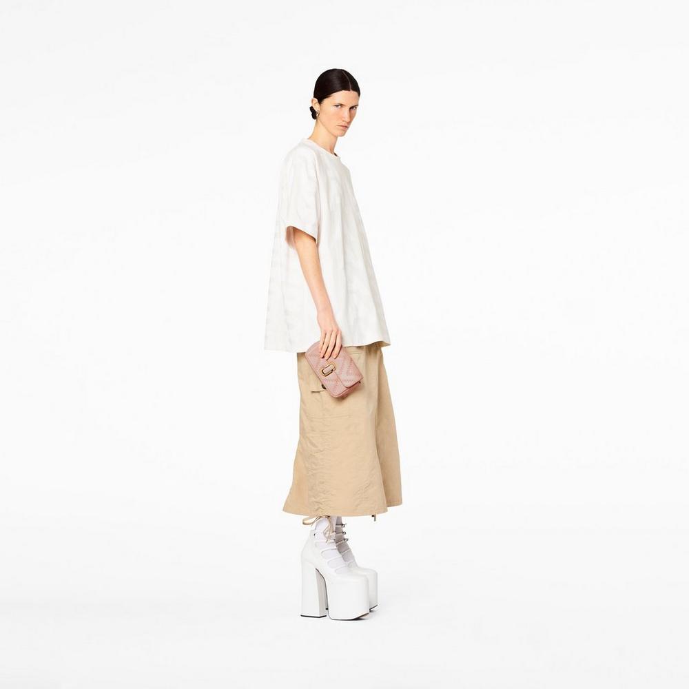Marc Jacobs Prešívané Leather J Marc Mini Tašky Damske Ruzove | WSRV-52869