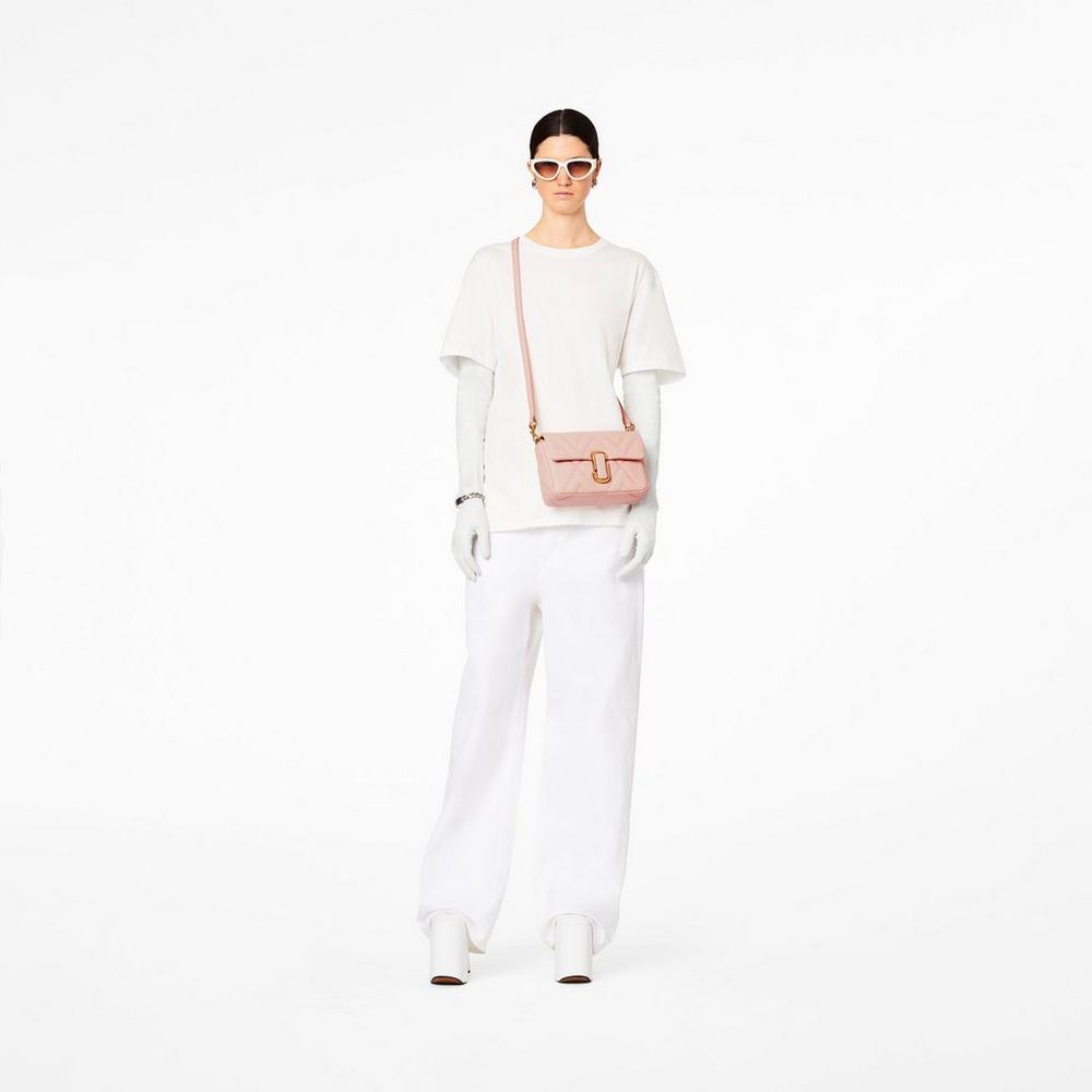 Marc Jacobs Prešívané Leather J Marc Taška Cez Rameno Damske Ruzove | TAOP-48931