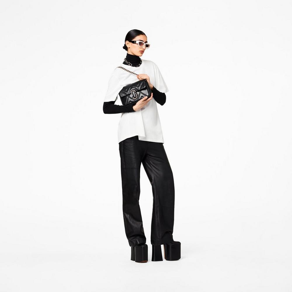 Marc Jacobs Prešívané Leather J Marc Taška Cez Rameno Damske Čierne | TKVR-64290