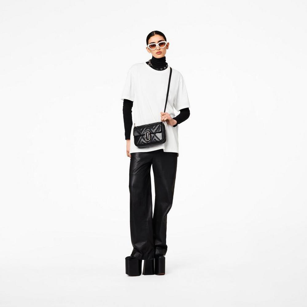 Marc Jacobs Prešívané Leather J Marc Taška Cez Rameno Damske Čierne | TKVR-64290