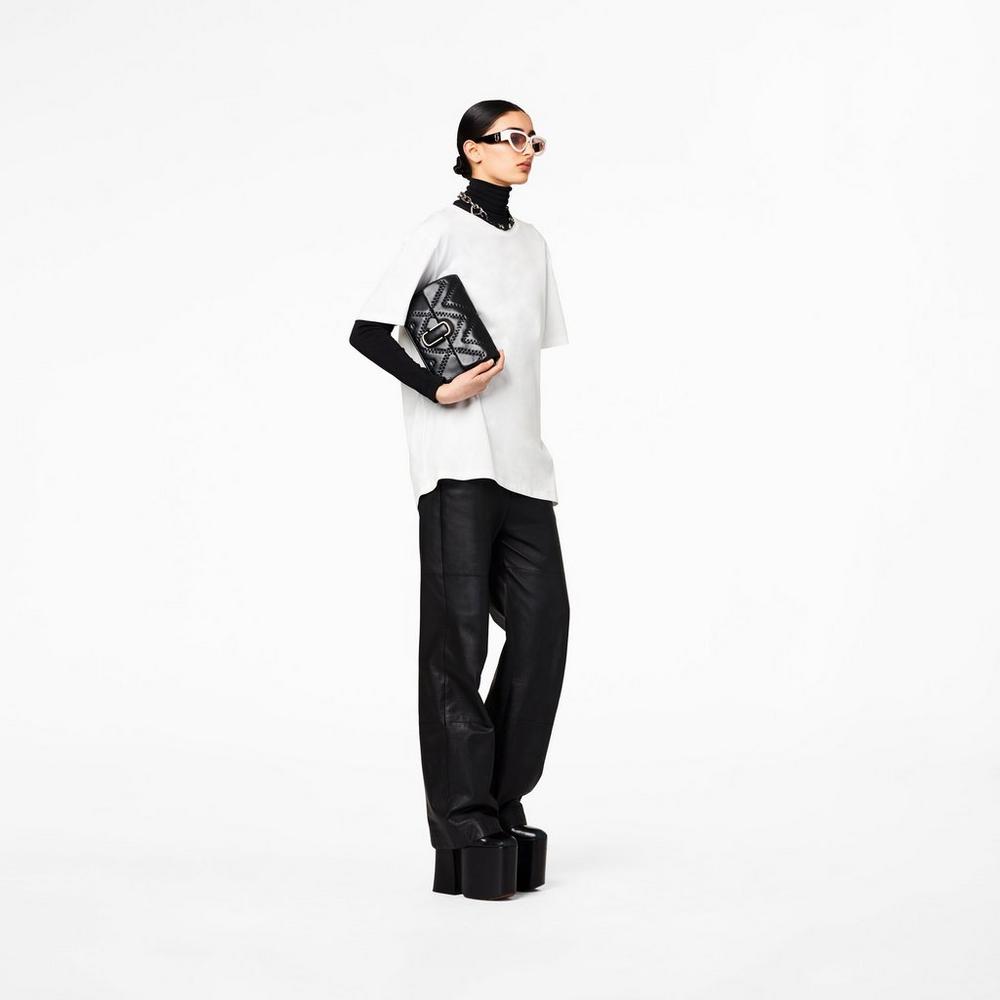 Marc Jacobs Prešívané Leather J Marc Taška Cez Rameno Damske Čierne | TKVR-64290