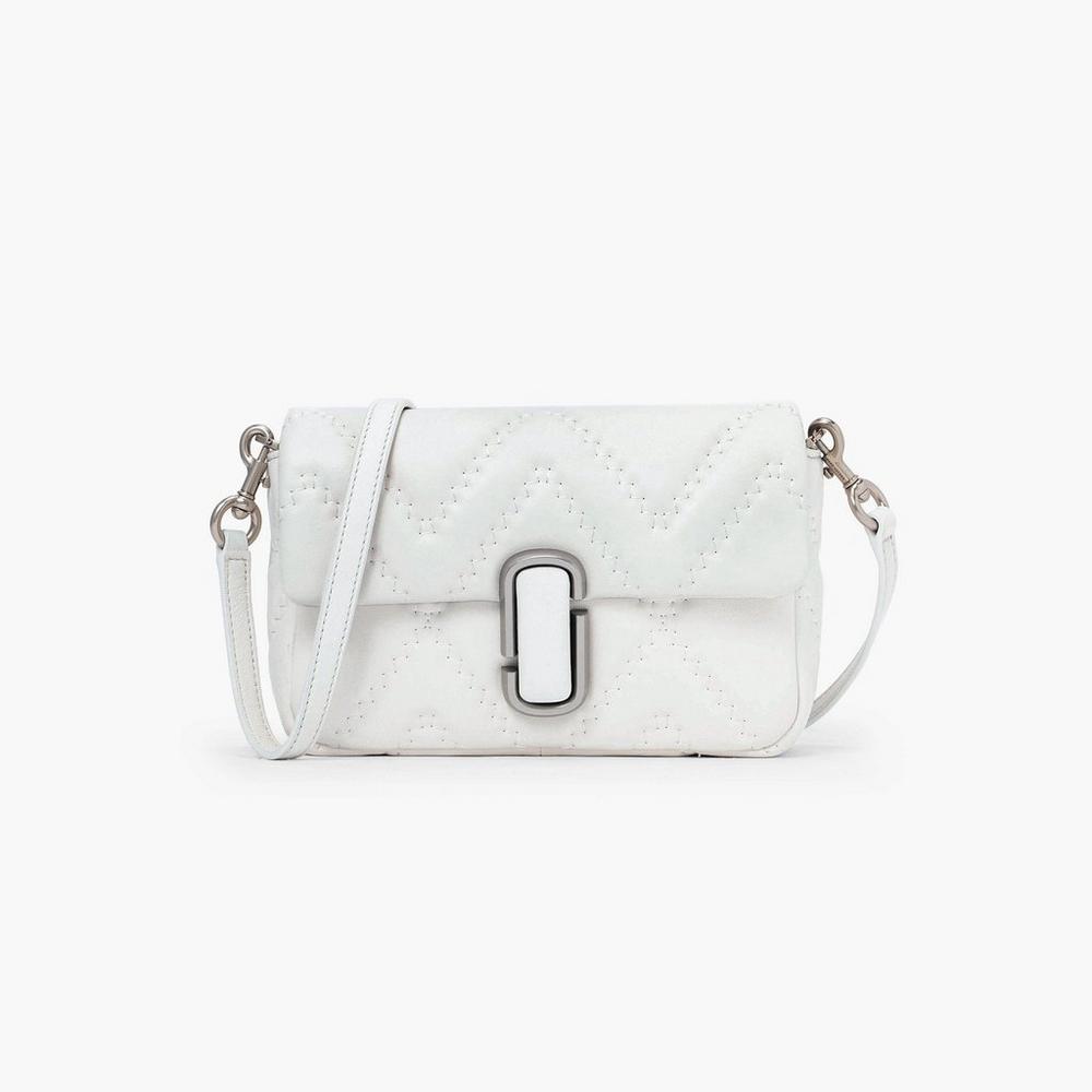 Marc Jacobs Prešívané Leather J Marc Taška Cez Rameno Damske Biele | YXRB-78263