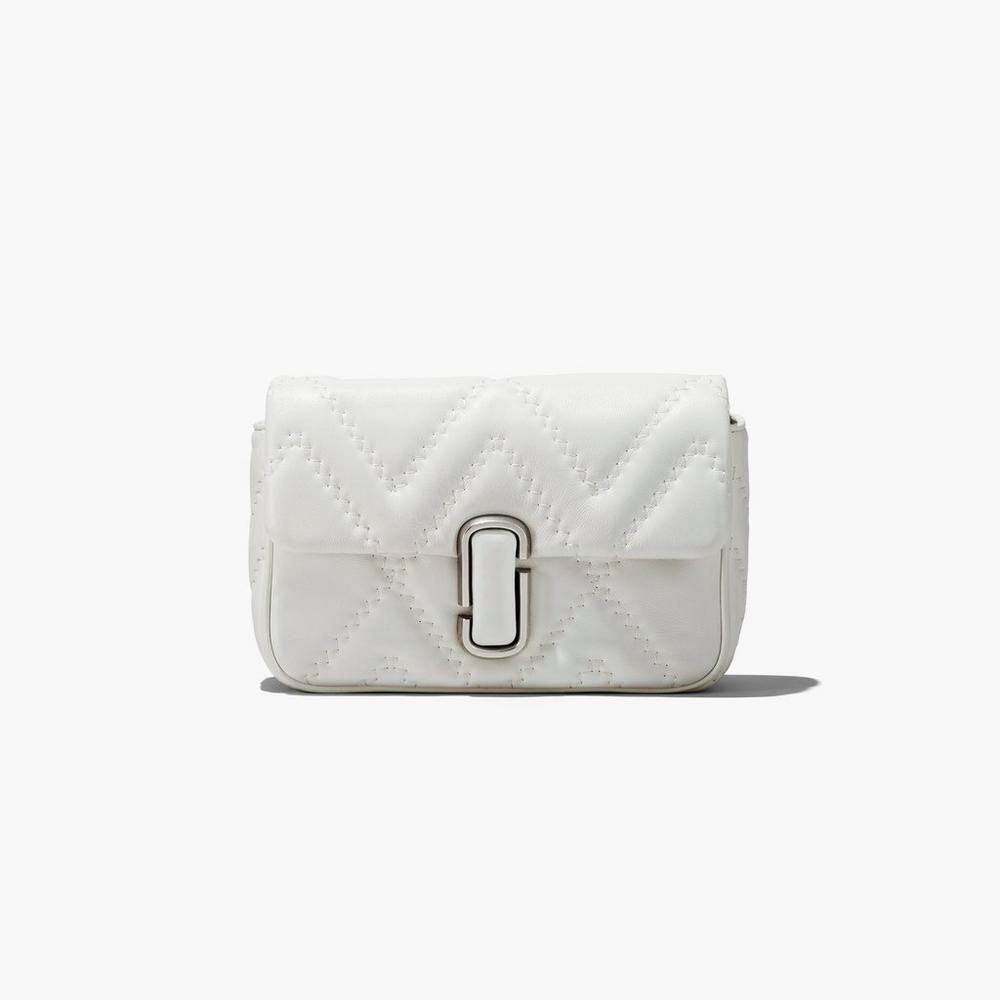 Marc Jacobs Prešívané Leather J Marc Taška Cez Rameno Damske Biele | YXRB-78263