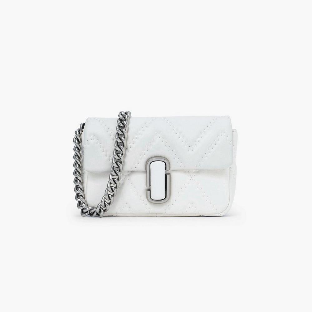 Marc Jacobs Prešívané Leather J Marc Taška Cez Rameno Damske Biele | YXRB-78263