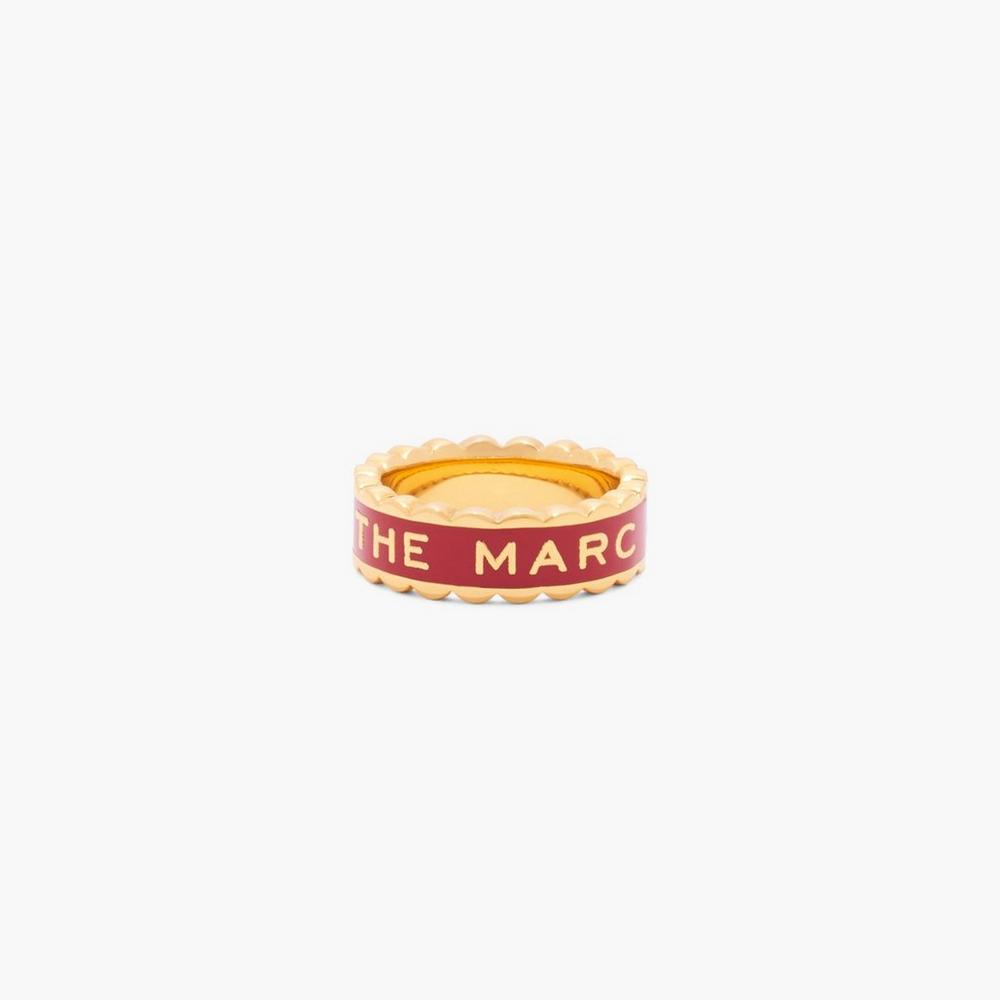 Marc Jacobs Scallop Medallion Prstene Damske Červené Zlate | EGKJ-62539