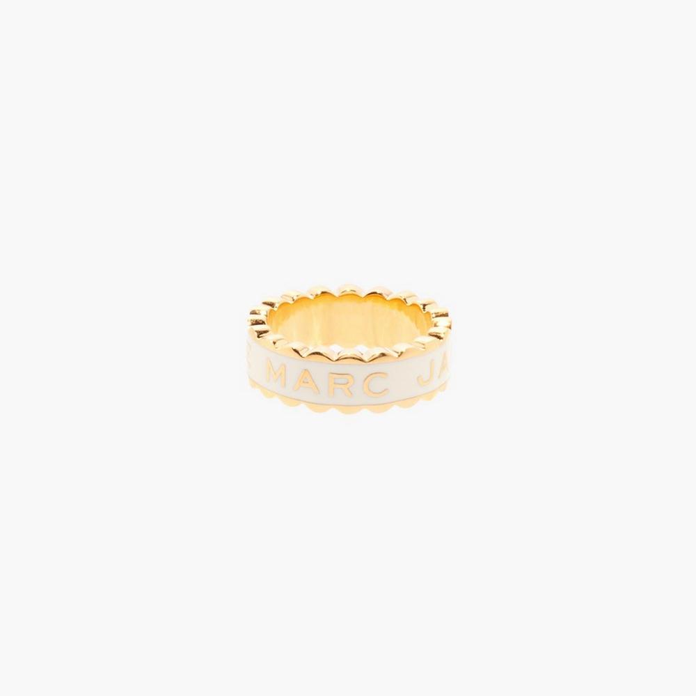 Marc Jacobs Scallop Medallion Prstene Damske Krém Zlate | KIEF-65209