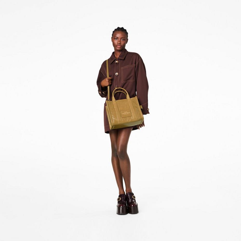 Marc Jacobs Shiny Crinkle Medium Prenosná Taška Damske Svetlo Hnede | RDBX-79586