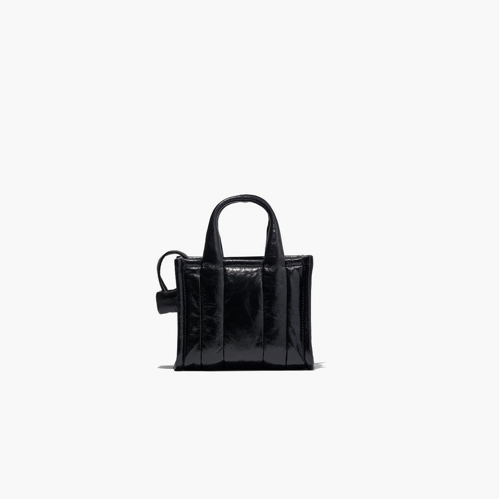 Marc Jacobs Shiny Crinkle Micro Tote Crossbody Kabelka Damske Čierne | XPJM-12086