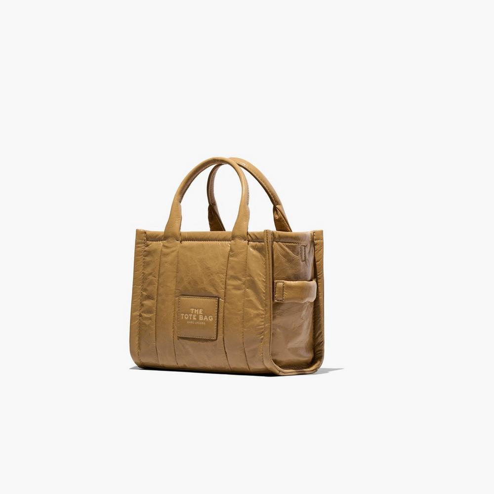 Marc Jacobs Shiny Crinkle Mini Tote Crossbody Kabelka Damske Svetlo Hnede | ZBOI-31720