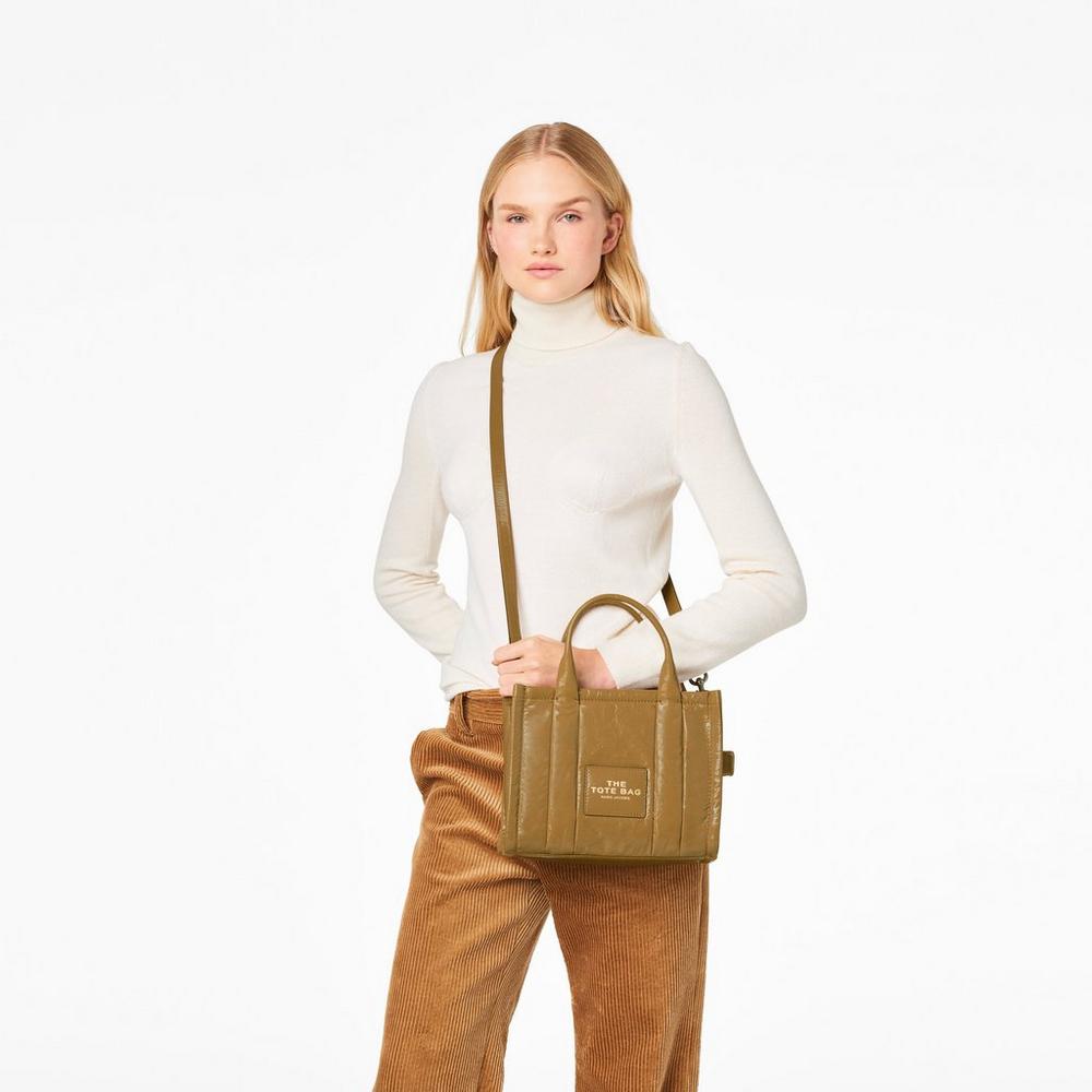 Marc Jacobs Shiny Crinkle Mini Tote Mini Tašky Damske Svetlo Hnede | LTXS-78925