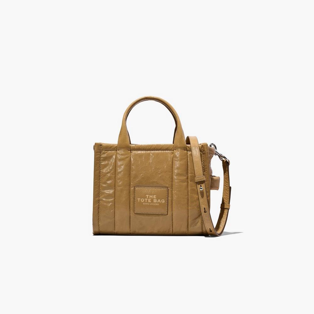 Marc Jacobs Shiny Crinkle Mini Tote Mini Tašky Damske Svetlo Hnede | LTXS-78925