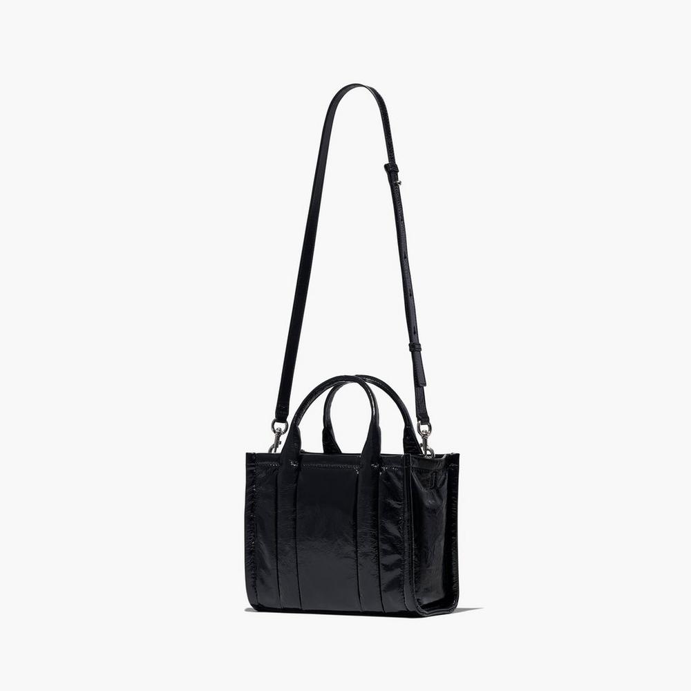 Marc Jacobs Shiny Crinkle Mini Tote Prenosná Taška Damske Čierne | LBIH-06721