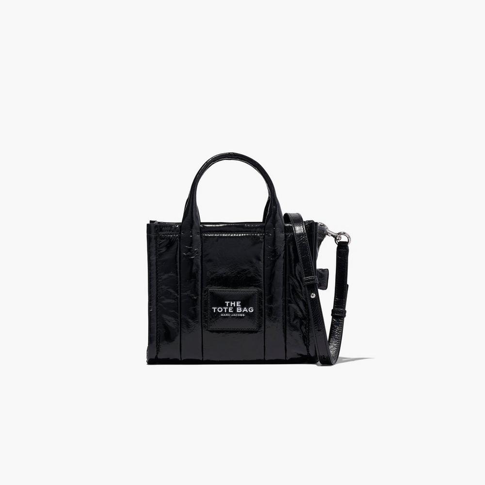 Marc Jacobs Shiny Crinkle Mini Tote Prenosná Taška Damske Čierne | LBIH-06721