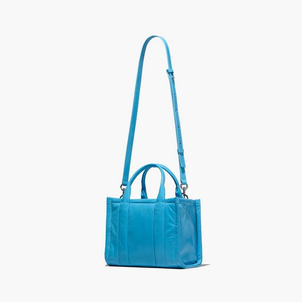 Marc Jacobs Shiny Crinkle Mini Tote Prenosná Taška Damske Modre | MQJF-37105