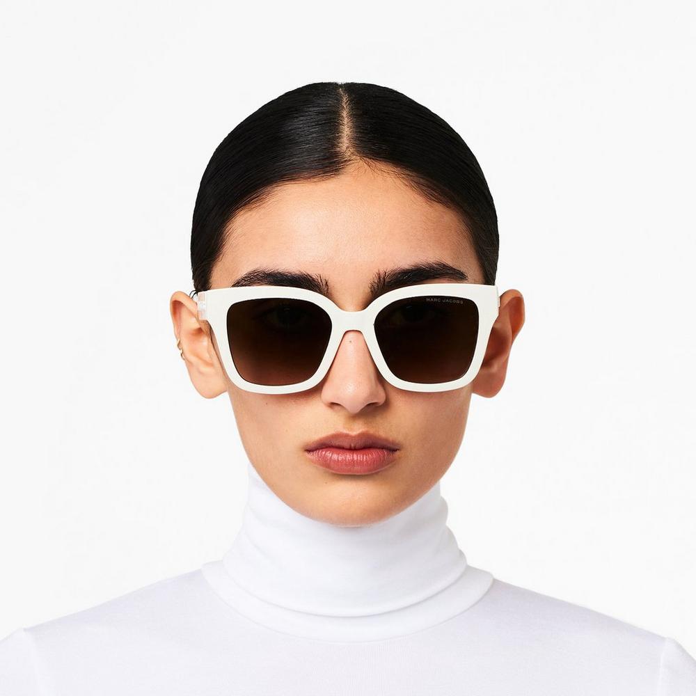 Marc Jacobs Square Slnecne Okuliare Damske Ivory | QABZ-42381