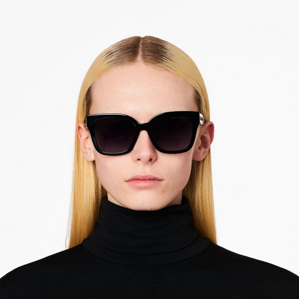 Marc Jacobs Square Slnecne Okuliare Damske Čierne | THGP-49502