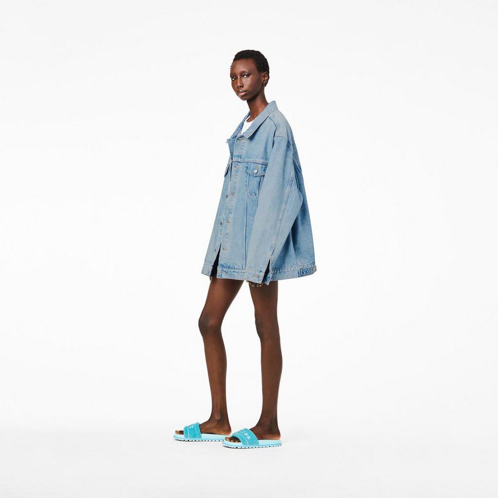 Marc Jacobs Terry Slide Damske Darkturquoise | OJDT-32948