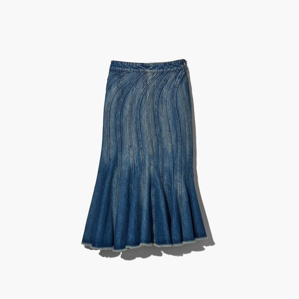 Marc Jacobs Wave Denim Sukne Damske Modre | XTIW-82160