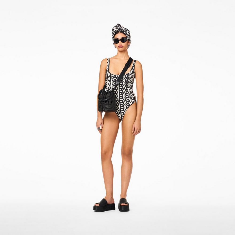 Marc Jacobs Woven DTM Taška Na Vedro Damske Čierne | RZYH-59478