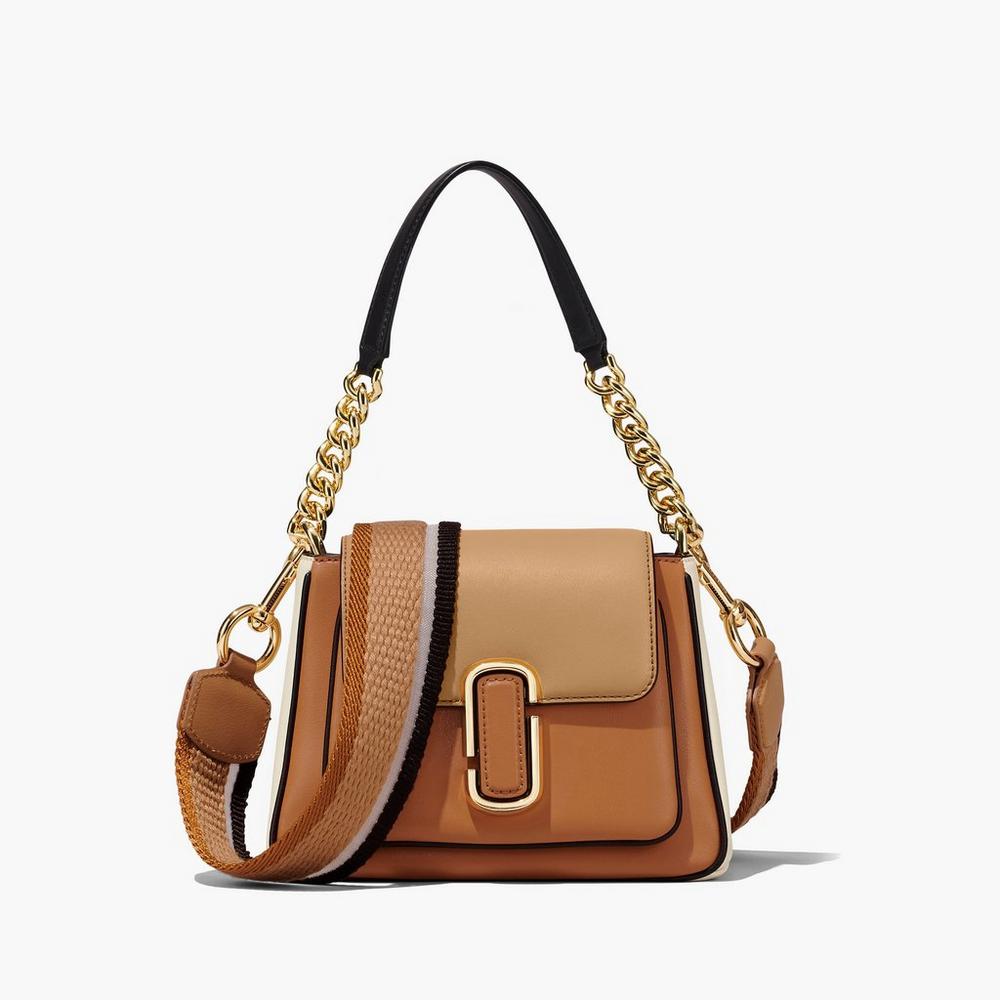 Marc Jacobs Colorblock J Marc Chain Mini Satchel Taske Damske Hnede Viacfarebný | FPKN-45673