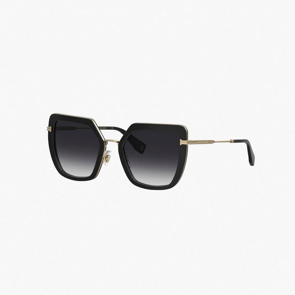 Marc Jacobs Icon Oversized Butterfly Slnecne Okuliare Damske Čierne Zlate | NZRD-10386