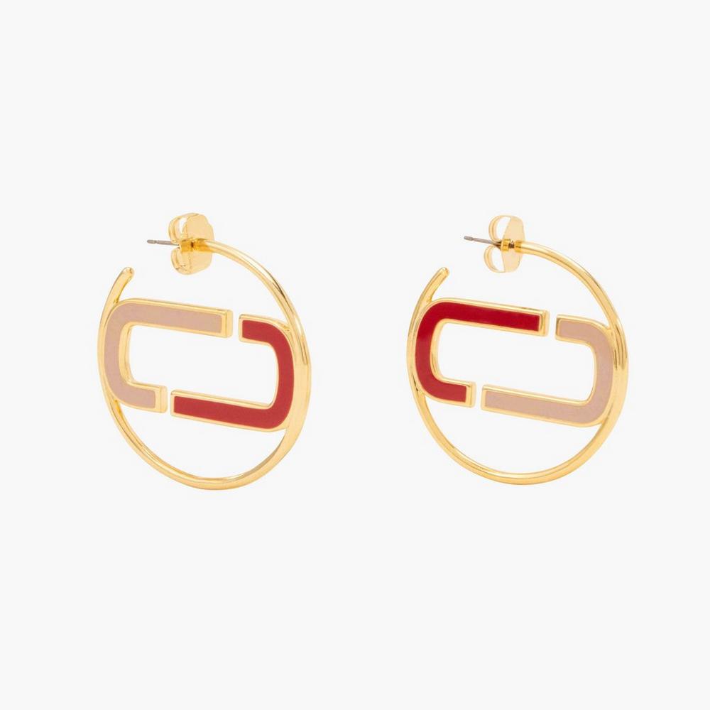 Marc Jacobs J Marc Colorblock Obruč Damske Červené Viacfarebný Zlate | EKGH-40213