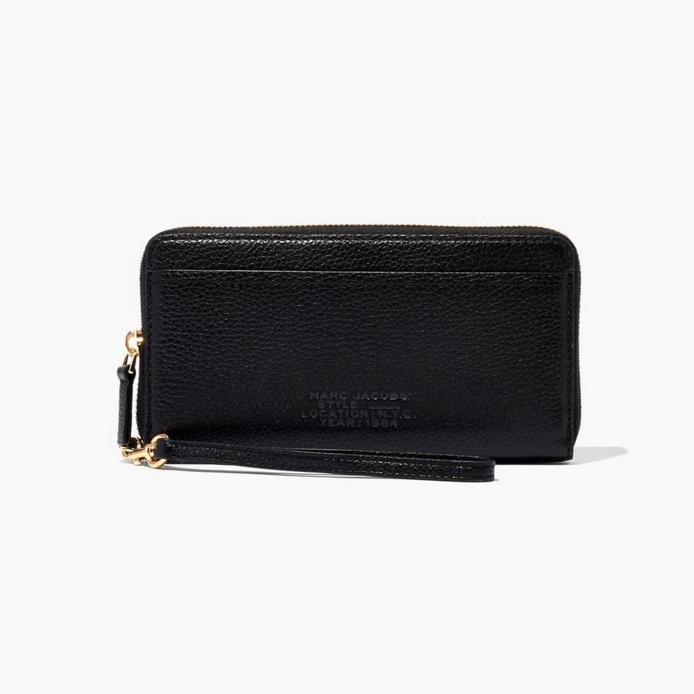 Marc Jacobs Leather Continental Velke Penazenky Damske Čierne | MZYQ-34591