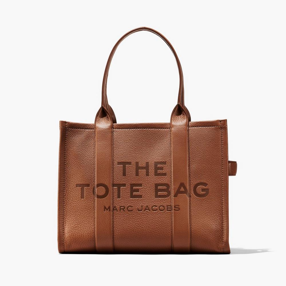 Marc Jacobs Leather Large Prenosná Taška Damske Hnede | KQRC-72045