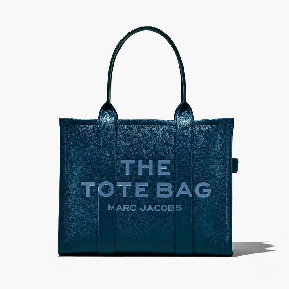 Marc Jacobs Leather Large Prenosná Taška Damske Modre | TPXW-42390
